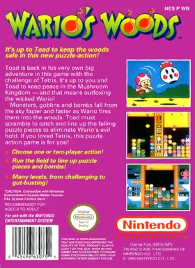 Wario's Woods (Europe) box cover back
